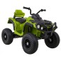 ATV electric copii, roti pneumatice, suspensii, verde