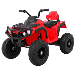 Quad ATV electric, suspensii, roti pneumatice, rosu