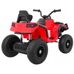 Quad ATV electric, suspensii, roti pneumatice, rosu