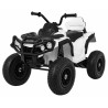 ATV electric, 2 motoare, roti pneumatice, alb