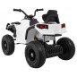 ATV electric, 2 motoare, roti pneumatice, alb