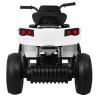 ATV electric, 2 motoare, roti pneumatice, alb