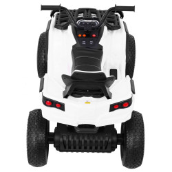 ATV electric, 2 motoare, roti pneumatice, alb