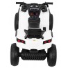ATV electric, 2 motoare, roti pneumatice, alb