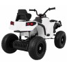 ATV electric, 2 motoare, roti pneumatice, alb