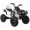 ATV electric, 2 motoare, roti pneumatice, alb