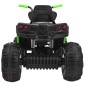 ATV electric, 2 motoare, roti spuma EVA, Negru/Verde