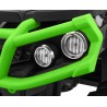 ATV electric, 2 motoare, roti spuma EVA, Negru/Verde