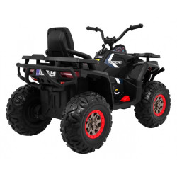 ATV electric Quad, off road, 12V, 3 viteze, roti spuma EVA, lumini LED, cheie START, MP3, AUX, USB, 113x68x78cm