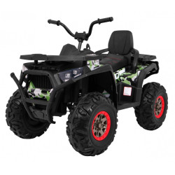 ATV electric Quad, 12V, roti spuma EVA, telecomanda, cheie START, lumini LED, 3 viteze, 113x68x78cm