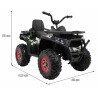 ATV electric Quad, 12V, roti spuma EVA, telecomanda, cheie START, lumini LED, 3 viteze, 113x68x78cm