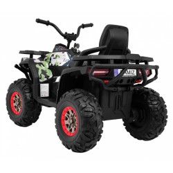 ATV electric Quad, 12V, roti spuma EVA, telecomanda, cheie START, lumini LED, 3 viteze, 113x68x78cm