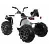 ATV electric alb, roti spuma EVA, 2 motoare