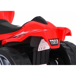 ATV electric Quad Little Monster, 6V/4,5Ah, 25W, 70 x 38.5 x 42 cm, roti plastic, scaun 24 x 13 cm