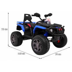 ATV electric Quad Maverick, off road, 12V, faruri LED, 2 viteze, roti spuma EVA, MP3, intrare USB, buton Start, 118x78x75cm