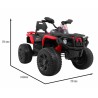 ATV electric Quad Maverick, off road, 12V, faruri LED, roti spuma EVA, melodii, intrare USB, buton  Start, 118x78x75cm
