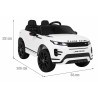 Masinuta electrica Range Rover, 2 scaune, alb