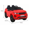 Masinuta electrica Range Rover, 2 scaune, roti spuma EVA, rosu