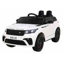 Masinuta electrica Range Rover, roti spuma EVA, 2 locuri, 2 motoare, alb