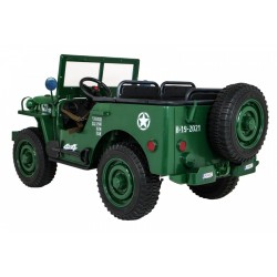 Masinuta electrica millitara, 4x4, Bluetooth, 2 scaune, Verde