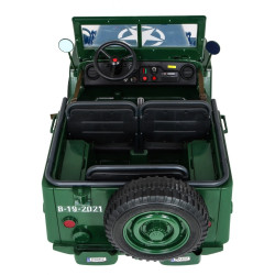 Masinuta electrica millitara, 4x4, Bluetooth, 2 scaune, Verde