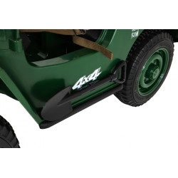 Masinuta electrica millitara, 4x4, Bluetooth, 2 scaune, Verde