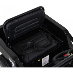 Masinuta electrica armata, off road, 4x4, telecomanda, 3 viteze, lumina LED, suspensii, roti EVA, Bluetooth, MP3