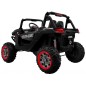 Masinuta electrica Buggy SuperStar 4x4, 4 motoare, 2 locuri, roti spuma EVA, Bluetooth, negru