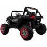 Masinuta electrica Buggy SuperStar 4x4, 4 motoare, 2 locuri, roti spuma EVA, Bluetooth, negru