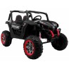 Masinuta electrica Buggy SuperStar 4x4, 4 motoare, 2 locuri, roti spuma EVA, Bluetooth, negru