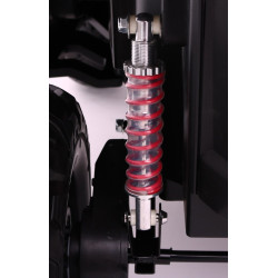 Masinuta electrica Buggy SuperStar 4x4, 4 motoare, 2 locuri, roti spuma EVA, Bluetooth, albastru