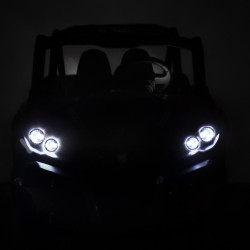 Masinuta electrica Buggy SuperStar 4x4, 4 motoare, 2 locuri, roti spuma EVA, Bluetooth, albastru
