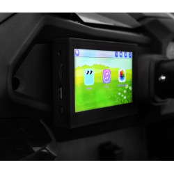 Masinuta electrica Buggy SuperStar 4x4, 4 motoare, roti spuma EVA, 2 locuri, Bluetooth, negru
