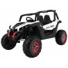 Masinuta electrica Buggy SuperStar 4x4, 4 motoare, roti spuma EVA, 2 locuri,  Panou tactil MP4, alb negru