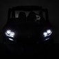 Masinuta electrica Buggy SuperStar 4x4, 4 motoare, roti spuma EVA, 2 locuri,  Panou tactil MP4, alb negru