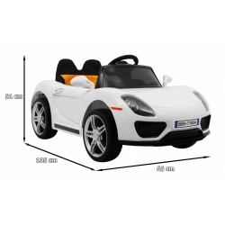 Masinuta electrica Roadster, 2x12V, telecomanda, 3 viteze, roti spuma EVA, suspensii, lumini, muzica, capacitate 25 kg