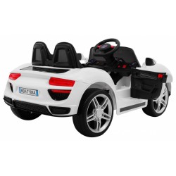 Masinuta electrica Roadster, 2x12V, telecomanda, 3 viteze, roti spuma EVA, suspensii, lumini, muzica, capacitate 25 kg
