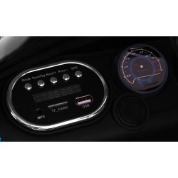 Masinuta electrica sport, 2 locuri, 2x6V, roti EVA, lumina LED, 4 suspensii, efecte sonore pe volan, AUX,MP3, SD, USB