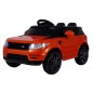 Masinuta electrica sport Orange, 2x30W, roti plastic, 3 viteze, 2 scaune, suspenie fata spate, lumina LED, muzica, blocare usa