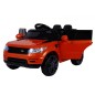 Masinuta electrica sport Orange, 2x30W, roti plastic, 3 viteze, 2 scaune, suspenie fata spate, lumina LED, muzica, blocare usa