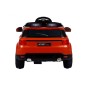 Masinuta electrica sport Orange, 2x30W, roti plastic, 3 viteze, 2 scaune, suspenie fata spate, lumina LED, muzica, blocare usa