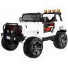 Masinuta electrica THE MONSTER JEEP 4x4, roti spuma EVA, 2 locuri, alb