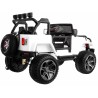 Masinuta electrica THE MONSTER JEEP 4x4, roti spuma EVA, 2 locuri, alb
