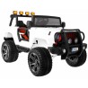 Masinuta electrica THE MONSTER JEEP 4x4, roti spuma EVA, 2 locuri, alb