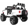 Masinuta electrica THE MONSTER JEEP 4x4, roti spuma EVA, 2 locuri, alb