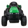 Tractor electric Titanium cu remorca, roti spuma EVA, 2 motoare, verde