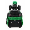 Tractor electric Titanium cu remorca, roti spuma EVA, 2 motoare, verde