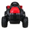 Tractor electric Titanium cu remorca, roti spuma EVA, 2 motoare, rosu