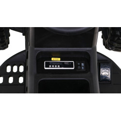 Tractor electric Titanium cu remorca, roti spuma EVA, 2 motoare, rosu