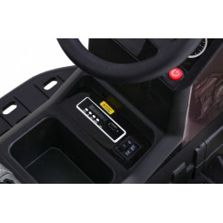 Tractor electric Titanium cu remorca, roti spuma EVA, 2 motoare, rosu